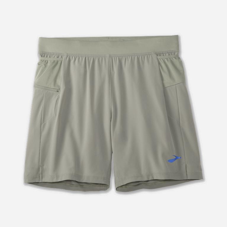 Brooks Sherpa 7 2-In-1 Mens Running Shorts - Shadow/LightGrey - Philippines (735648BJK)